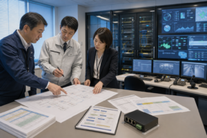 エレベーター遠隔監視M&Aで監視データと通信回線のDay1承継を確認する担当者